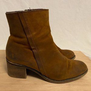 Franco Sarto Booties Size 7 Suede Brown